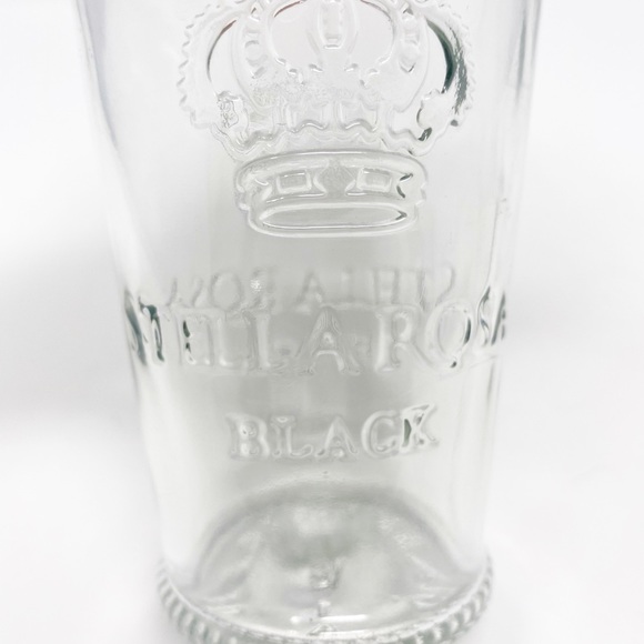STELLA ROSA Black Clear Embossed Drinking Glasses